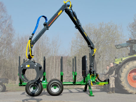 Forestry trailers for towing vehicles
